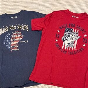 Bass Pro Shops Tees - Red and Blue